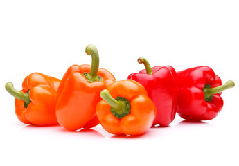 Sweet bell pepper isolated on white background cutout
