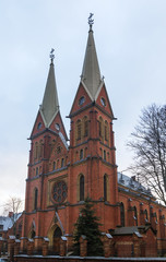 Fototapeta na wymiar Roman Catholic Church in Riga