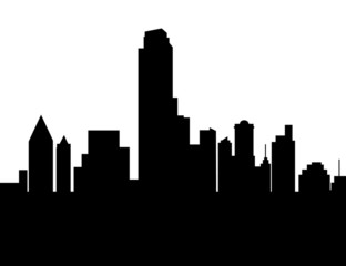 Fototapeta na wymiar Dallas Skyline-vector