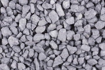 Close-up of crushed gravel as background or texture