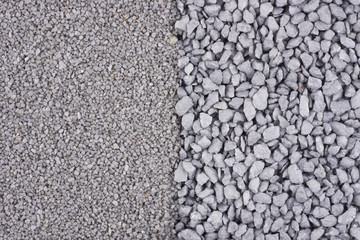 Fine and coarse gravel as background or texture