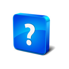 Help 3d Blue Rounded Corner Blue Vector Icon Button