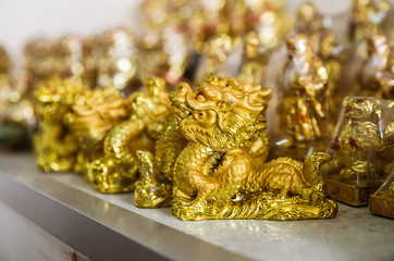 Golden Dragon Sculpture