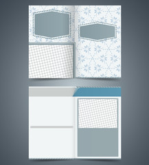 Empty bifold  brochure template design, booklet