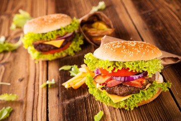 Fresh hamburgers
