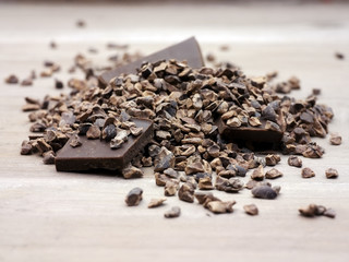 Cacao nibs crushed raw beans
