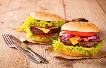 Fresh hamburger