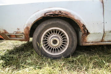 old car with rust on body