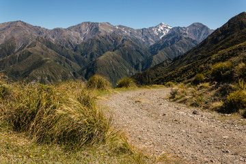 walking track in Kaikoura Ranges