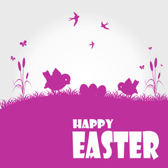 Happy easter cards illustration