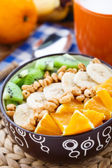 Granola with tropical fruits