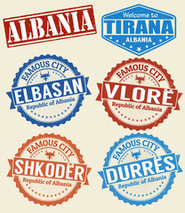 Albania cities stamps set