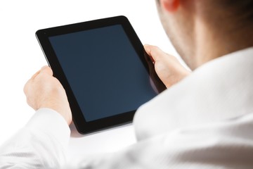 businessman with a digital tablet pc