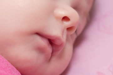 Cute funny infant baby sleep
