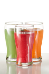 Fototapeta na wymiar Fresh fruit juices