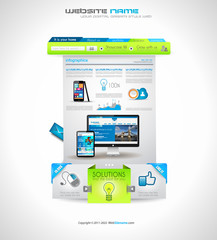 Website template for corporate business and cloud purposes.