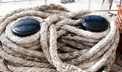 Fototapeta na wymiar boat rope