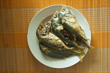 Fried Mackerel fish for chili sauce