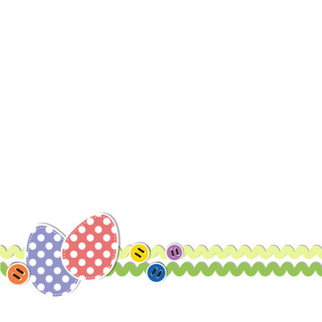 Easter eggs with polka dots