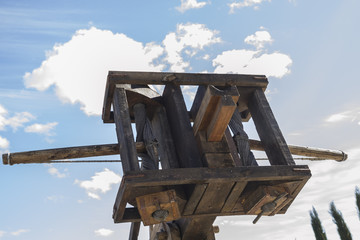 Fototapeta premium Medieval siege weapons, crossbows, onagers, catapults and batter