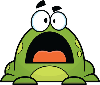 Grumpy Cartoon Frog