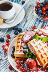waffles with berries