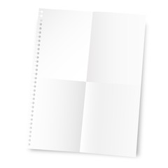 Unfolded paper sheet - Feuille de papier dépliée