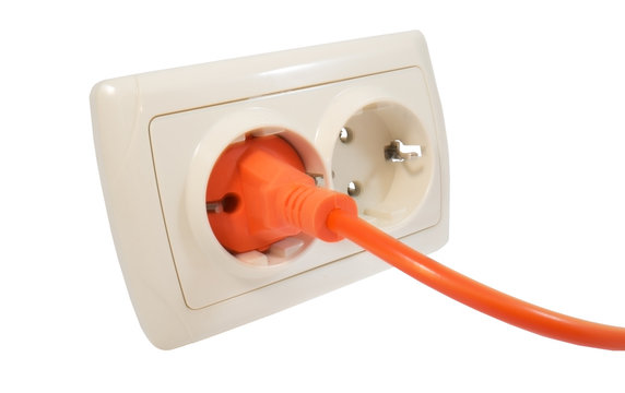 power plug into power outlet