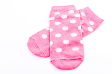 Pink polka sock