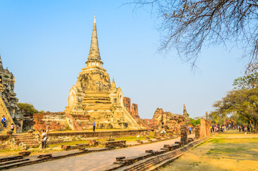 Wat Phra Si Sanphet temple at ayutthaya Thailand