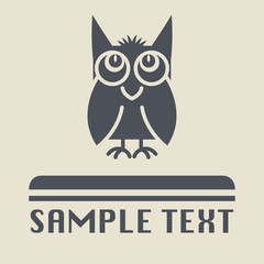 Owl icon or sign, vector illustration