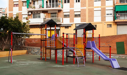 Fototapeta na wymiar playground area in city