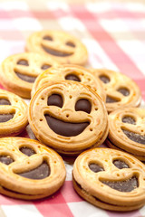 Cookie smile on a table