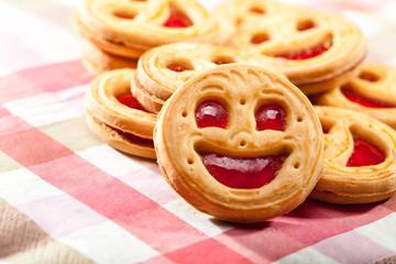 Cookie smile on a table