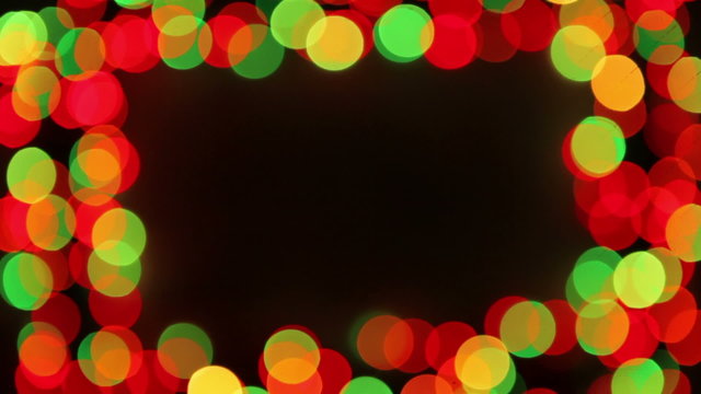 Blinking frame with bokeh lights, HD 1080p, loop