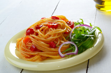 Spaghetti marinara pasta dish