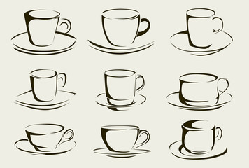 Coffee cup shapes
