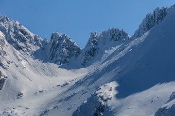 Obraz premium The Fagaras Mountains in winter