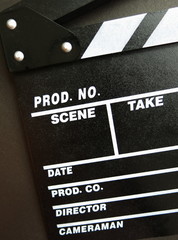 movie production clapboard 