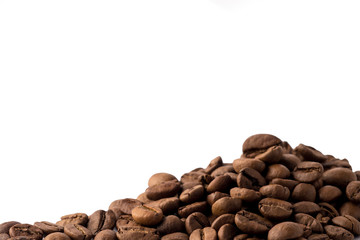 Roasted brown coffee beans