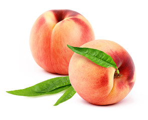 peaches with leafs