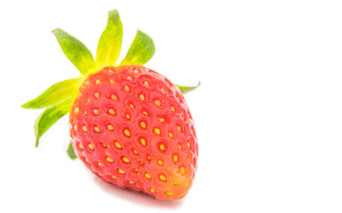 fresh red strawberry isolated on white background