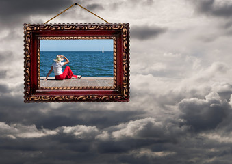 Positive outlook - weather or life, concept - storms and sunshin