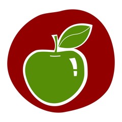 Green vector apple