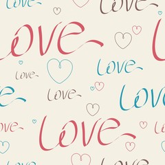 Tender vector love seamless pattern