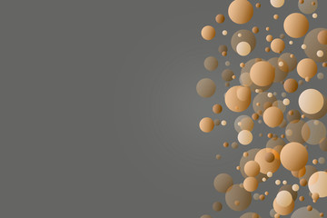 The orange balls on gray background