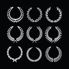 set of laurel wreaths