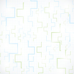 Abstract blue grid medical background