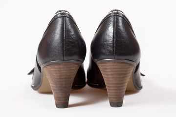 High heels on a white background