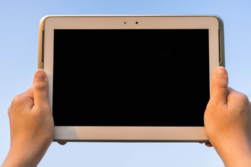Looking at Tablet